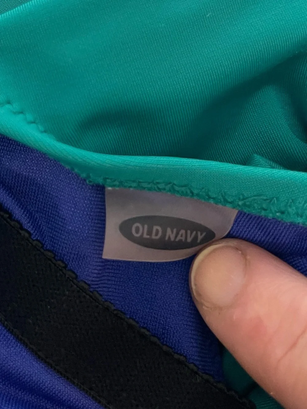 Old Navy Teal One-Piece Swimsuit with Front Ties - Picture 5 of 6